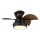 Globo - LED dimbare plafondventilator LED/22W/230V 3000/4500/6000K bruin + afstandsbediening