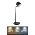 Globo - LED dimbare touch bureaulamp 4-in-1 LED/6W/3,7V 3000K/4000K/6500K 1500 mAh USB zwart