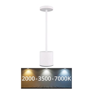 Globo - LED dimbare touch tafellamp LED/1,2W/3,7V 2000K/3500K/7000K 1200 mAh USB wit
