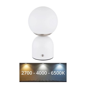 Globo - LED dimbare touch tafellamp LED/2,5W/3,7V 2700/4000/6500K 1800 mAh USB wit