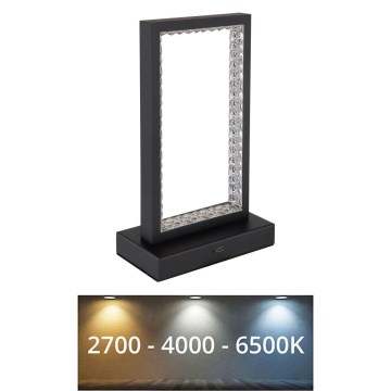 Globo - LED dimbare touch tafellamp LED/3W/3,7V 2700K/4000K/6500K 1800 mAh USB zwart