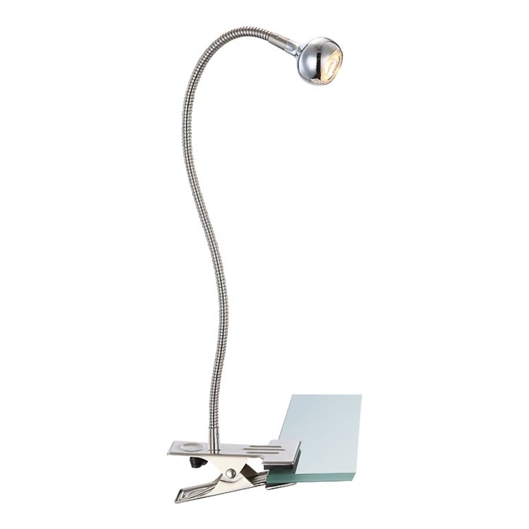 Globo - LED Flexibel klein lampje met clip LED/3W/230V mat chroom