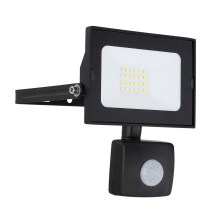 Globo - LED Floodlight met sensor LED / 20W / 230V IP44