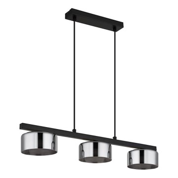 Globo - LED Hanglamp aan een koord 3xGX53/6W/230V gerookt/zwart