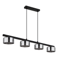 Globo - LED Hanglamp aan een koord 4xGX53/6W/230V gerookt/zwart