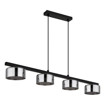 Globo - LED Hanglamp aan een koord 4xGX53/6W/230V gerookt/zwart