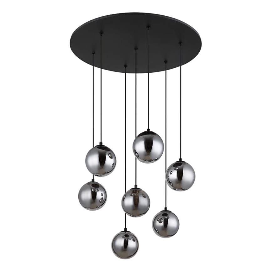 Globo - LED Hanglamp aan een koord 7xG9/3,5W/230V gerookt/zwart