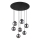 Globo - LED Hanglamp aan een koord 7xG9/3,5W/230V gerookt/zwart