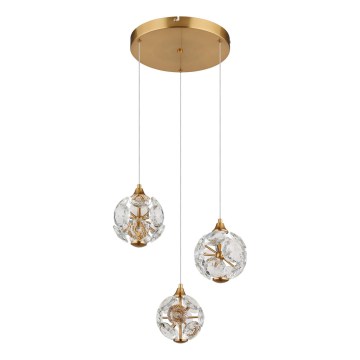 Globo - LED-hanglamp aan kabel LED/24W/230V 3000K goudkleurig