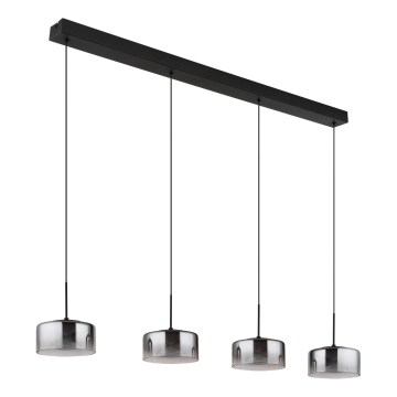Globo - LED-hanglamp aan kabel LED/24W/230V zwart/rookglas