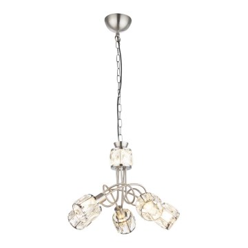 Globo - LED Hanglamp aan ketting 5xE14/40W/230V + LED/5W