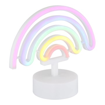 Globo - LED Neon tafeldecoratie LED/2W/3xAA regenboog