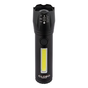Globo - LED Oplaadbare zaklamp LED/3W/5V + COB/3W 5500K 1200 mAh