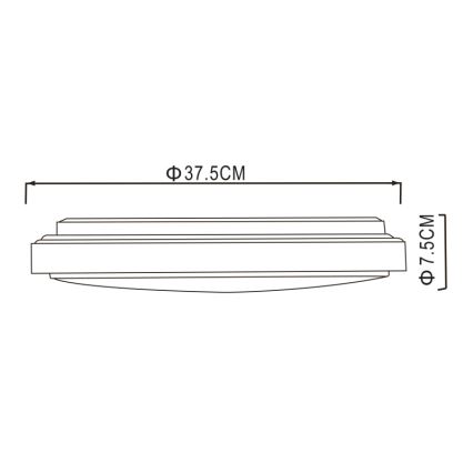 Globo - LED Plafondlamp LED/24W/230V 3000/4000/6000K diameter 37,5 cm