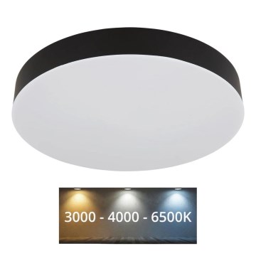 Globo - LED Plafondlamp LED/24W/230V 3000K/4000K/6500K diameter 30 cm zwart