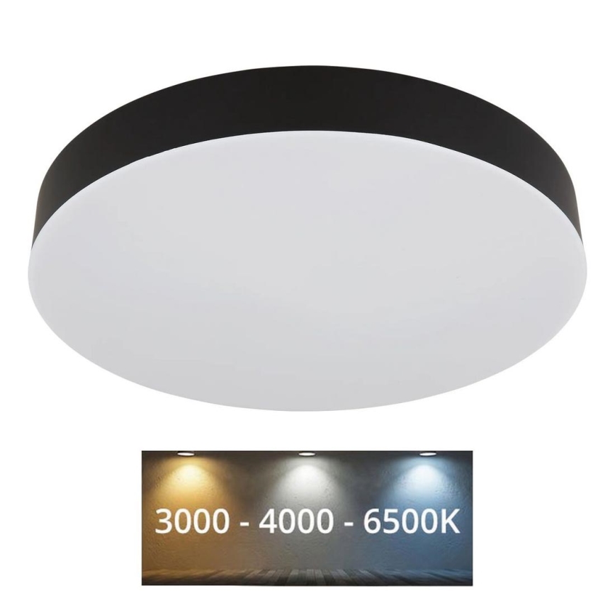 Globo - LED Plafondlamp LED/24W/230V 3000K/4000K/6500K diameter 30 cm zwart