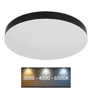Globo - LED Plafondlamp LED/36W/230V 3000K/4000K/6500K diameter 40 cm zwart