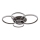 Globo - LED plafondlamp LED/70W/230V 3000K 88x110 cm antraciet