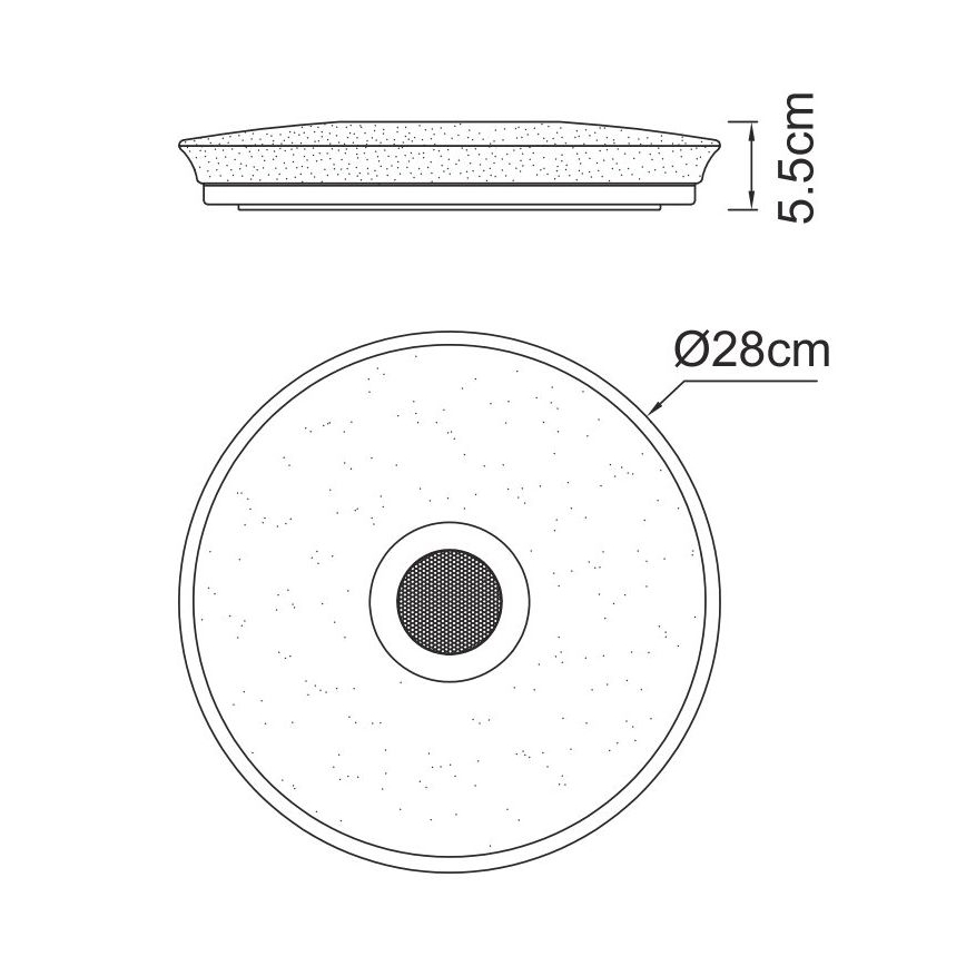 Globo - LED RGBW Dimbare badkamer lamp met een luidspreker LED/18W/230V 3000-6500K IP44 + afstandsbediening