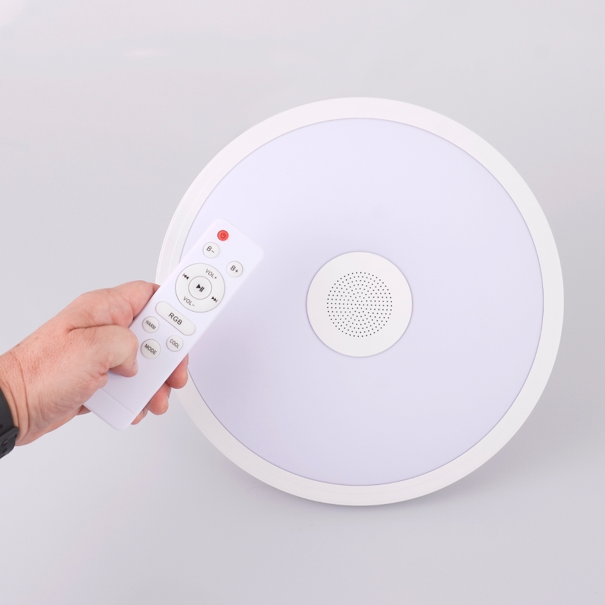 Globo - LED RGBW Dimbare badkamer lamp met een luidspreker LED/18W/230V 3000-6500K IP44 + afstandsbediening