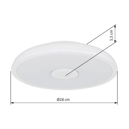 Globo - LED RGBW Dimbare badkamer lamp met een luidspreker LED/18W/230V 3000-6500K IP44 + afstandsbediening