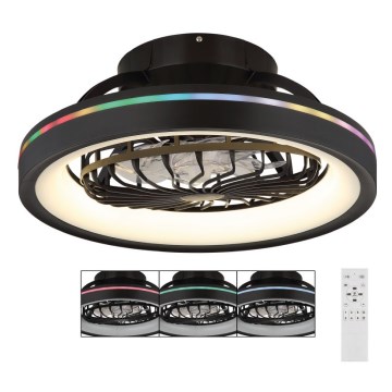 Globo - LED RGB Dimbaar plafond ventilator LED/40W/230V 2700-6500K + afstandsbediening