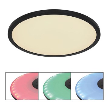 Globo - LED RGB Dimbare badkamer plafondlamp LED/21W/230V 3000-6000K + afstandsbediening IP44 zwart