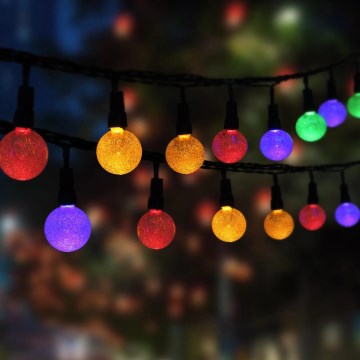 Globo - LED RGB Solar ketting 20xLED/0,06W/3V 770 cm IP44