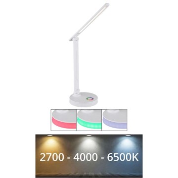 Globo - LED RGBW Dimbare touch tafellamp LED/5W/230V + LED/2W 2700K/4000K/6500K wit