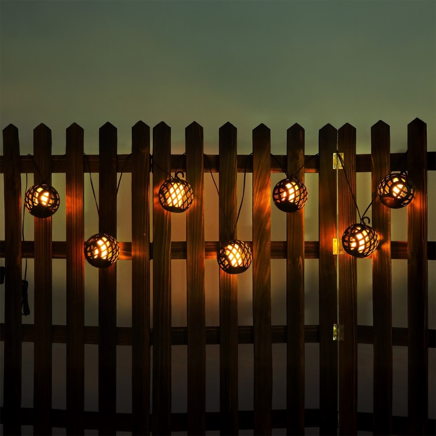 Globo - LED Solar decoratieve lichtslinger 98xLED/0,1W/3V 410 cm IP44 600 mAh