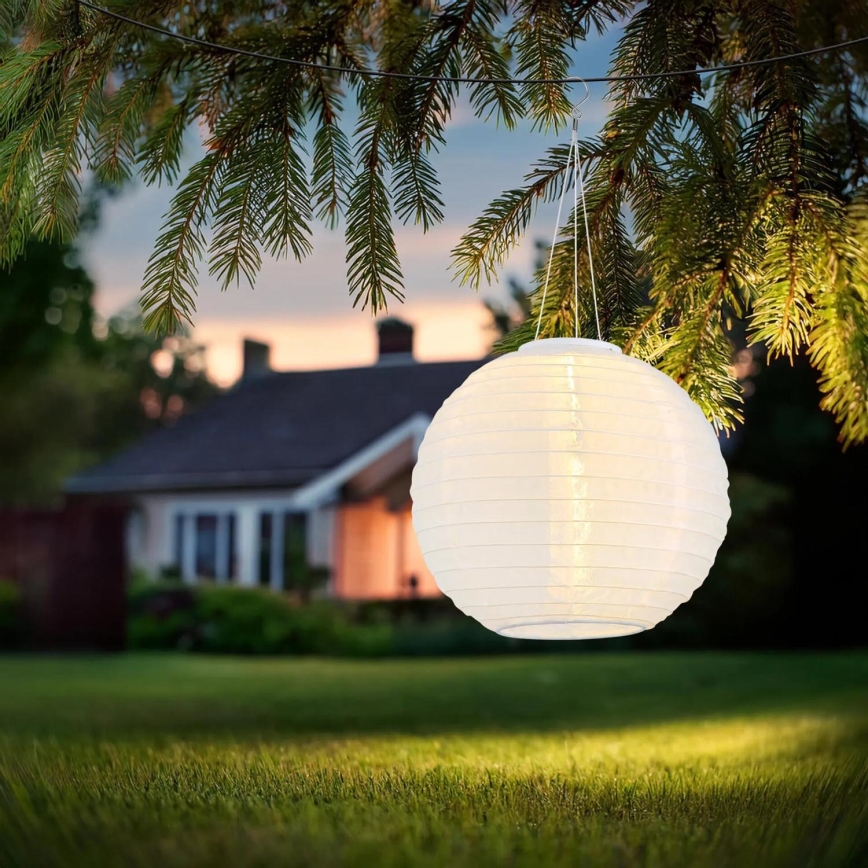 Globo - LED Solar hanglamp LED/0,5W/3V IP44 wit 300 mAh