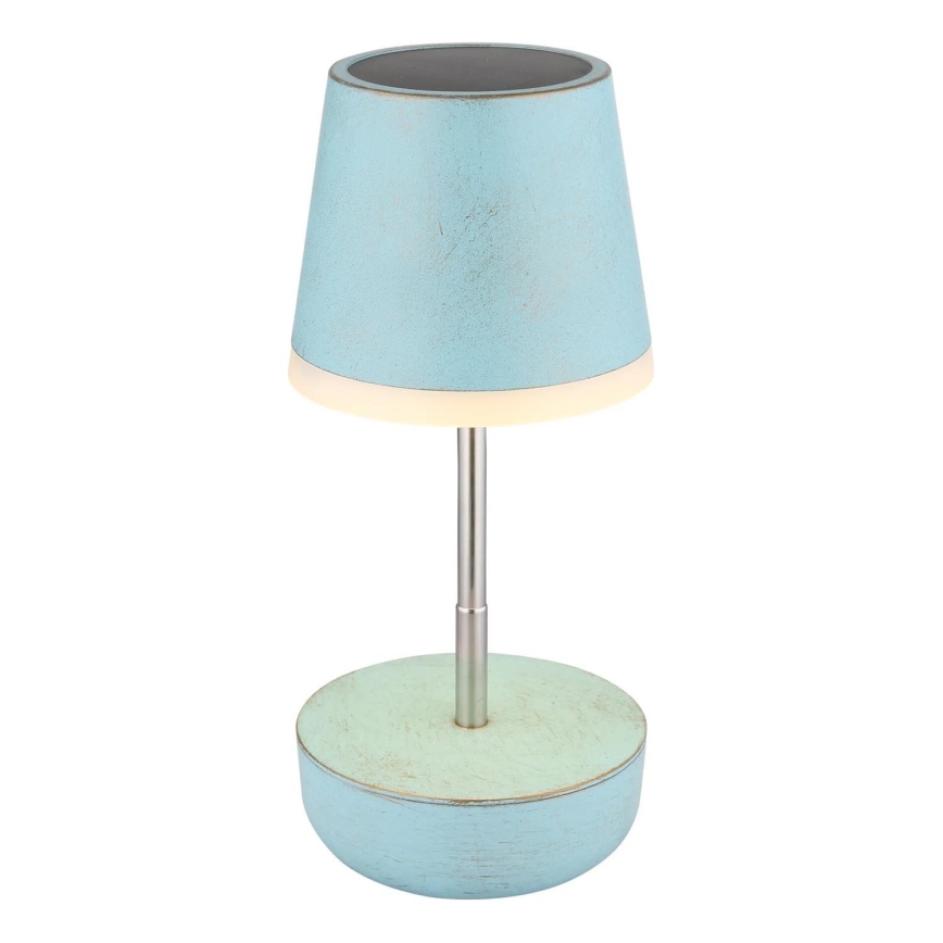 Globo - LED Solar lamp 10xLED/0,06W/3V IP44 blauw