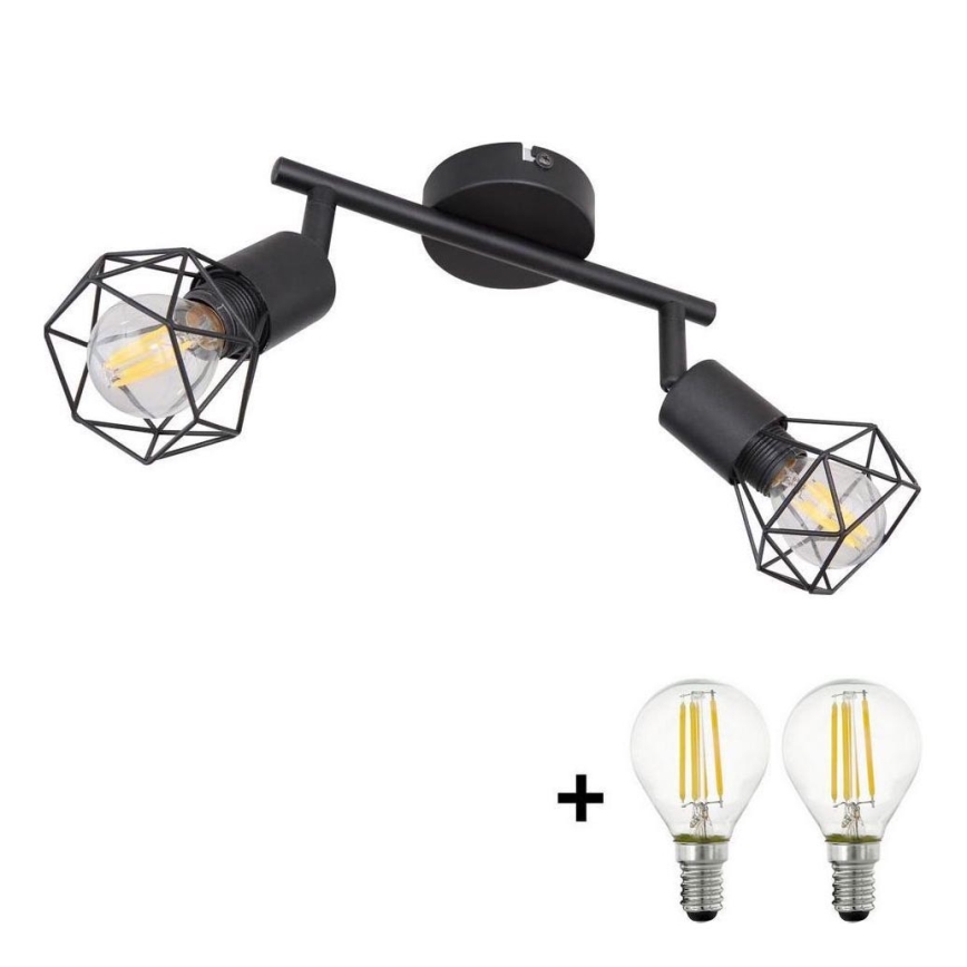 Globo - LED spot 2xE14/6W/230V zwart