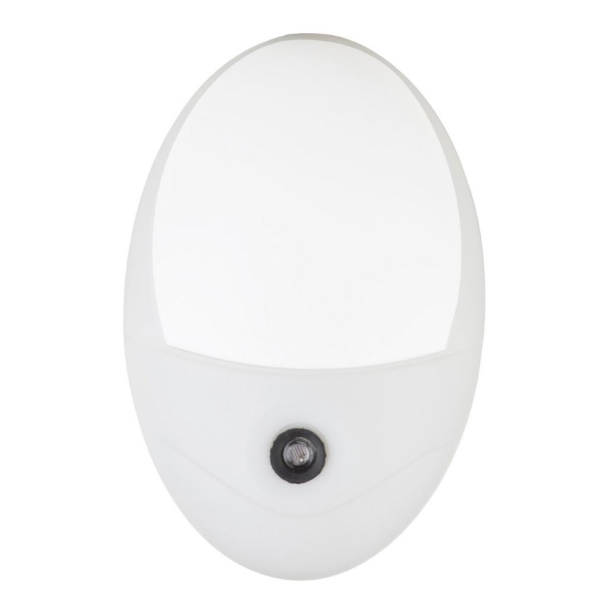 Globo - LED Stopcontact-oriëntatielicht met sensor 4xLED/0,6W/230V 6500K