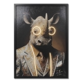 Globo - LED-verlicht decoratief oplaadbaar schilderij LED/5W/5V 72x52 cm 1000 mAh neushoorn