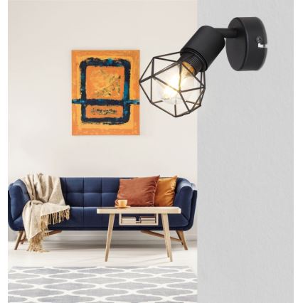Globo - LED Wandspot 1xE14/6W/230V zwart
