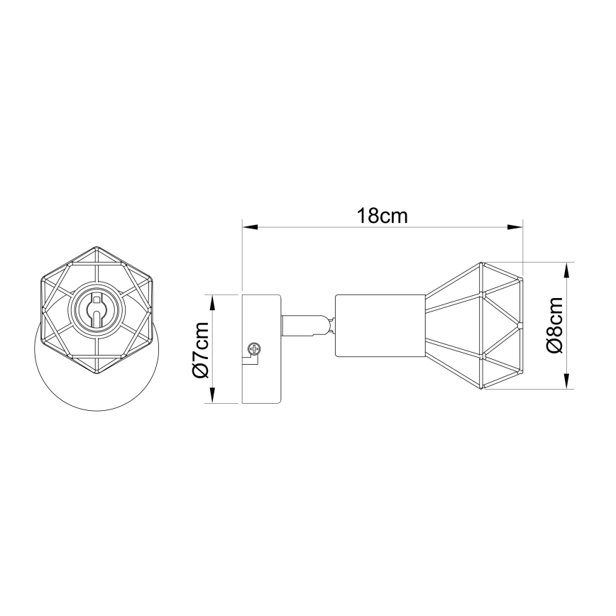 Globo - LED Wandspot 1xE14/6W/230V zwart