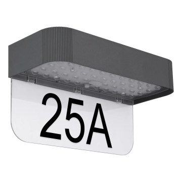 Globo - LED zonne-huisnummerlamp LED/6W/3,7V IP54 1800 mAh