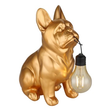 Globo - LED-zonnelamp LED/3V IP44 300 mAh goudkleurige hond