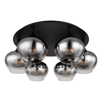 Globo - Opbouwkroonluchter 6xE27/40W/230V Ø 65 cm zwart