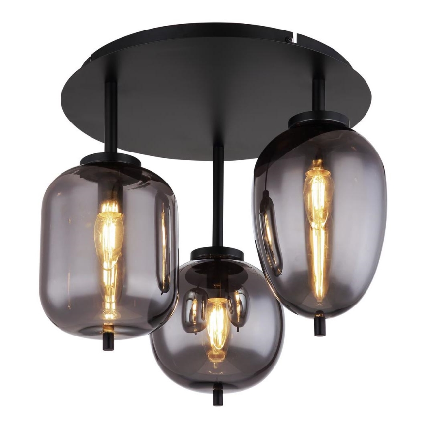 Globo - Opbouwlamp 3xE14/40W/230V zwart