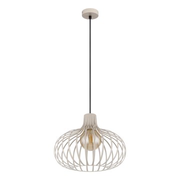 Globo - Pendellamp met kabel 1xE27/40W/230V beige