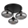 Globo - Plafondkroonluchter 3xE27ILLU/40W/230V zwart