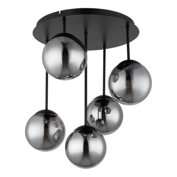 Globo - Plafondkroonluchter 5xE14/25W/230V zwart