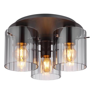 Globo - Plafondlamp 3xE27/40W/230V diameter 37 cm grijs