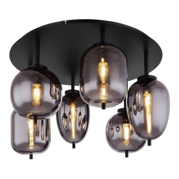 Globo - Plafondlamp 6xE14/40W/230V zwart