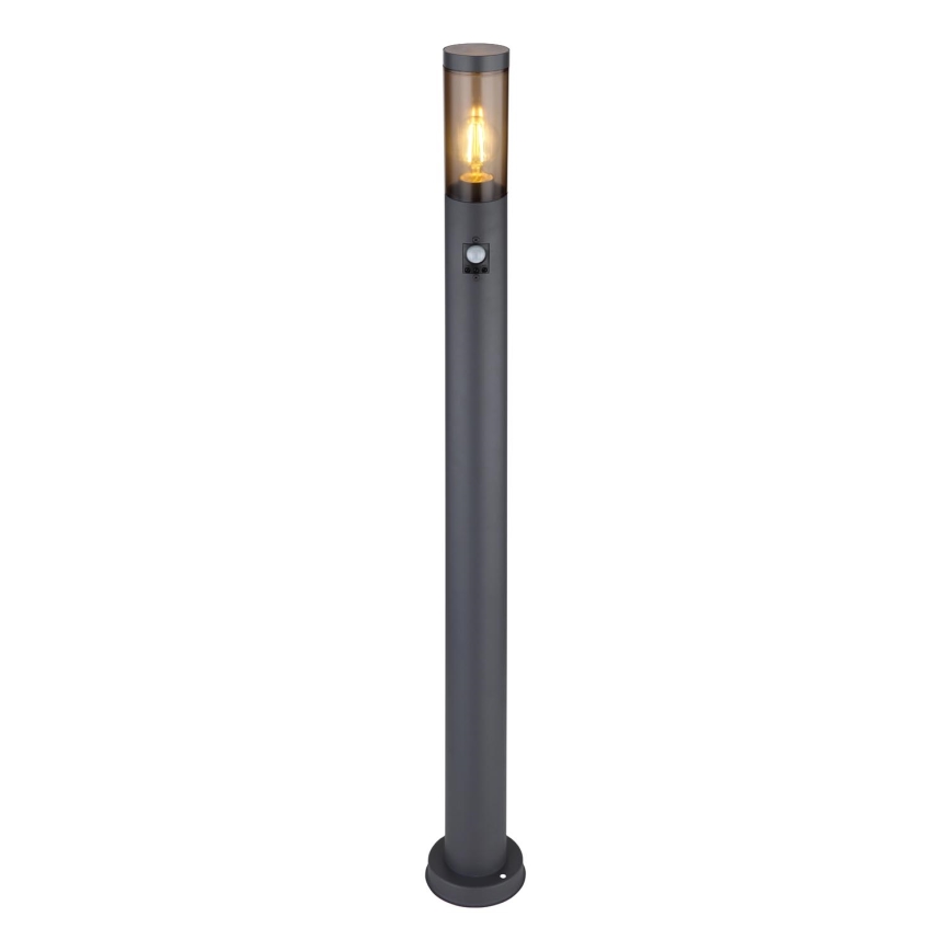 Globo - Sensorlamp voor buiten 1xE27/15W/230V IP44 110 cm zwart