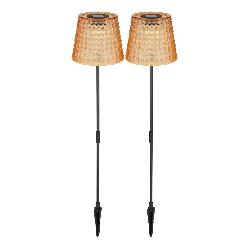 Globo - SET 2x LED Solar lamp LED/0,06W/3V IP44 40 mAh oranje
