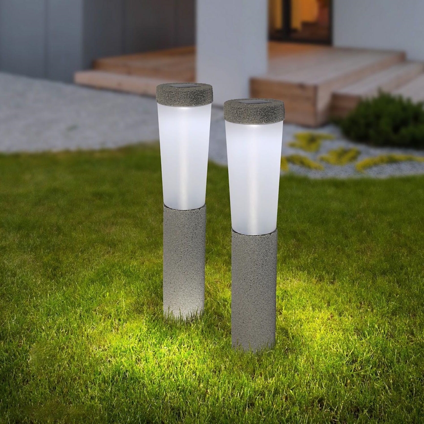 Globo - SET 2x LED Solar lamp LED/0,1W/3V 6000K IP44 400 mAh