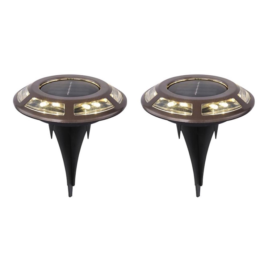 Globo - SET 2x LED Solar lamp LED/0,72W/3V 3200K IP44 300 mAh